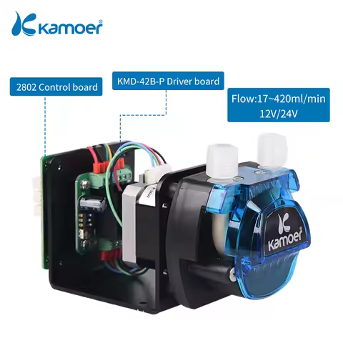 Kamoer 160ml/min KCM-B163-ODM High Flow Stepper Motor Peristaltic Pump 24V Adjustable Dosing Perista