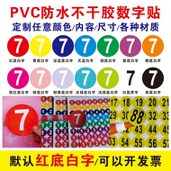 P Waterproof Number Sticker Number Sticker Number Plate Serial Number Sticker Competition Player Num