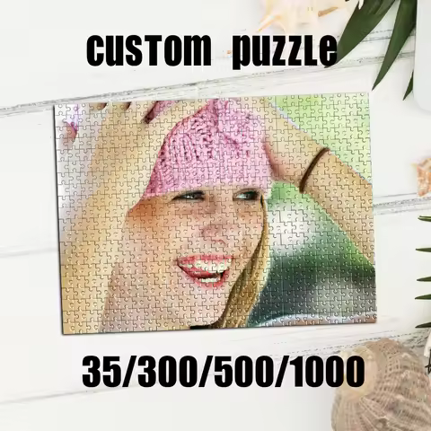 35/300/500/1000pcs Personalized Custom Photo Puzzle photo Christmas Valentine's Day Birthday Gifts T