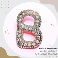 Bros baju permata kilau indah Bros jilbab Bross kerudung B pin brooch baju button terlaris