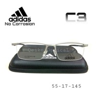 Frame Kacamata Minus Pria Titanium Carbon Half Sporty Adidas - C2 No