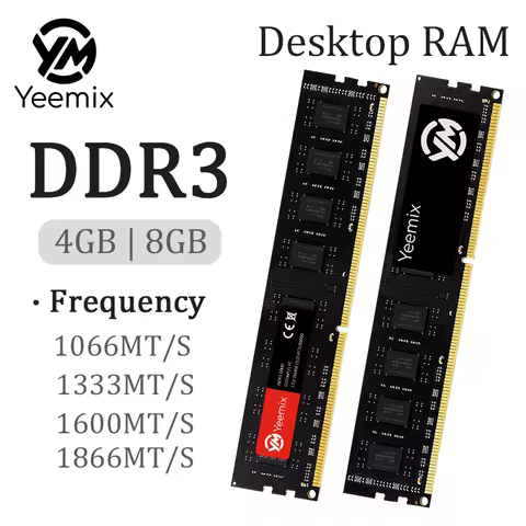 Yeemix DDR3 4GB 8GB 1066 1333 1600 1866MT/S PC3-8500 PC3-10600 PC3-12800 PC3-14900 U-DIMM 240PIN Des
