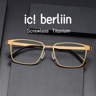 [Ti Titanium Glasses] ic berlin Large Frame Glasses Frame Germany ic berlin 80995 Screwless Pure Tit