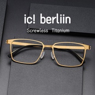 [Ti Titanium Glasses] ic berlin Large Frame Glasses Frame Germany ic berlin 80995 Screwless Pure Tit