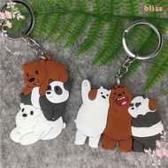 BLISS We Bare Bears Animal Series Toy Gift Keyring Ornaments Car Interior Accessories Bag Trinket Car Pendant Key Rings