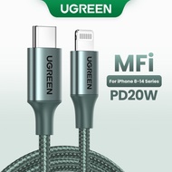 Ugreen MFi USB C to L iPhone Charger Cable Compatible with iPhone 13 iPhone 12 mini Pro Max 8 PD 18W