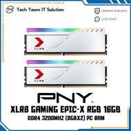 16GB RAM PNY XLR8 Gaming EPIC-X RGB Silver DDR4 3200MHz Kit (8GBx2)