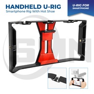 [ans] - Smartphone Handheld video rig with hotshoe bracket mount led and mic