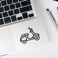 Decal Sticker Scooter Vespa Italy Laptop Sticker