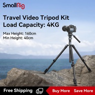 SmallRig 63" Video Travel Tripod Carbon Fiber Tripod with Quick Release Fluid Head Leveling Bowl Bas