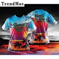 TrendMas (READY STOCK ) 2024 New ！Jersey Design baju lelaki FAMILY DAY Men's and women's family T-sh