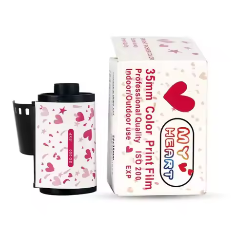 Durable Loving Heart 35mm Black And White Print Film ISO 200 HD Waterproof 35mm Print Film 8/18 EXP 
