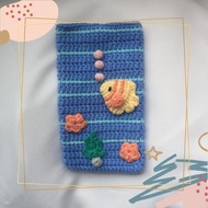 [Ready Stock] Handmade Crochet Calculator Casing Handphone 手机包 Fish