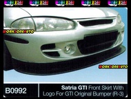 B0992 Proton Satria GTI Fiber Front Skirt For GTI Original Bumper (R3) OEM Logo Body kit Bodykit
