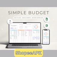 ⚡️INSTANT⚡️Excel Budget Planner 💰: Google Sheets Monthly & Paycheck Budget Tracker with Weekly & Biw