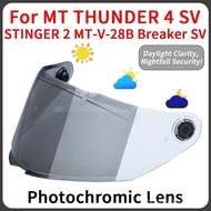 thunder 4 Photochromic Helmet Visor for MT THUNDER 4 SV STINGER 2 for MT-V-28B Breaker SV shield Gog