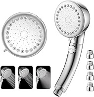 Sungive Shower Head with Handheld, Shower Heads High Pressure, Shower Head with Switch ON/OFF, 3 Spray Modes Shower, Water Saving and Environmental Protection, Suitable for Bathroom, Hotel, SPA
