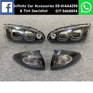 Proton Wira Satria Headlamp Head lamp Light Led projector + signal