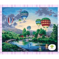 [Ready Stock] Ballon Glow DIY Number Painting Standard Size (40x50cm)