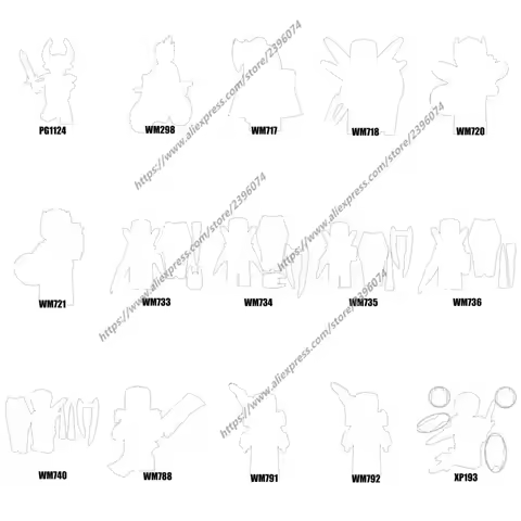 1PCS Action Figures Building Blocks PG1124 WM298 WM717 WM718 WM720 WM721 WM733 WM734 WM735 WM736 WM7