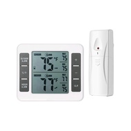 LANGTU Refrigerator Thermometer Indoor Outdoor Digital Thermometer Remote Sensor Temperature Monitor Gauge with Audible Alarm Min/Max Record for Home Fridge Freezer