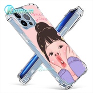 OPPO A74 4G A54 A94 A95 5G A52 A72 A92 A3s A12e A5s A12 A5 A9 2020 A35 2021 Transparent Funny Cartoo