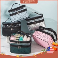 GS Women Travel Cosmetic Bag Zipper Make Up Multipurpose Pouch Transparent Organizer Storage Toiletr
