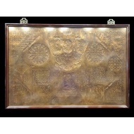 Handwritten Copper yantra Garuda Krut and Phra Phathan Buddha Lp Rith Wat chonprathan B.E. 2545 - 25