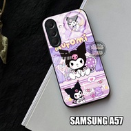 HP Samsung A57 Kuromi Case - Samsung A57 Glass Softcase - Samsung A57 Casing - Kesing Samsung A57hp 