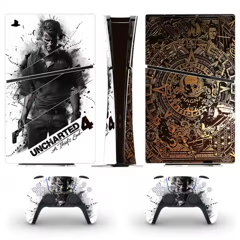 New Game Uncharted 4 PS5 Slim Digital Skin Sticker Protector Decal Cover for Console Controller PS5 