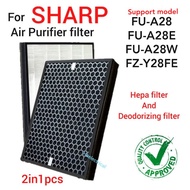 SHARP Air Purifier HEPA Filter + Deodorizing Filter (2IN1) FU-A28 FU-A28E FU-A28W FZ-Y28FE