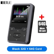 BENJIE เครื่องเล่น MP3บลูทูธ M10พร้อมคลิป32GB/64GB แบบพกพาเครื่องเล่นเพลง HiFi แบบกดมินิกีฬาวิ่ง Wal