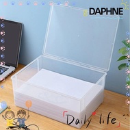 DAPHNE-HOME Home Office Supplies Storage Box, Transparent Dustproof Storage Box,  Plastic a4 Paper O