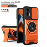 For Motorola G34 Case Moto G45 Cover Moto G35 G34 G45 Case Magsafe Magnetic Fold Holder Military Arm