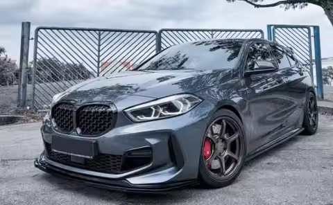 Racing Grill Black Front Kidney Grille Upper Bumper Hood Mesh Grid For 2019-2023 BMW New 1 Series F4