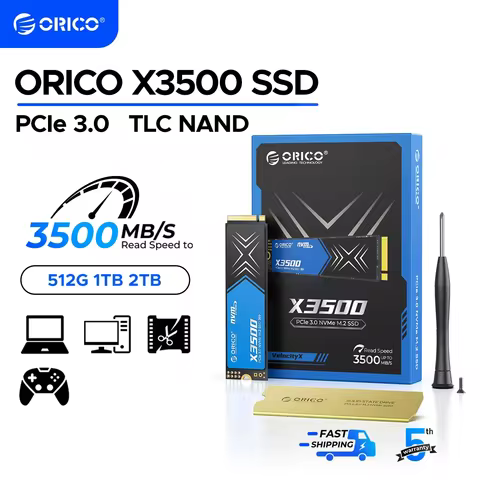 ORICO 1TB M.2 NVMe SSD, PCIe Gen3x4 2280 SSD Up to 3500MB/s, Internal Solid State Drive with TLC NAN