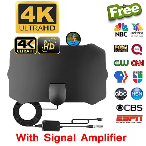 5000 Miles 8K Digital DVB-T/T2 DVBT2 TV Antenna Indoor With Amplifier Booster 1080P Aerial For Car A