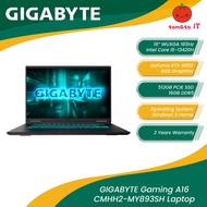 GIGABYTE Gaming A16 CMHH2-MY893SH Laptop - 16" WUXGA 165Hz/I5-13420H/RTX4050/16GB D5/512GB SSD