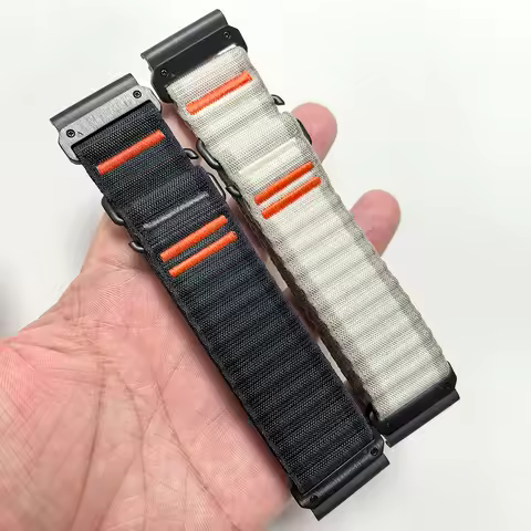 QuickFit 26mm 22mm Nylon Strap For Garmin Fenix 8 Pro 51mm AMOLED/MicroLED Fenix8 47mm 7 7X Pro Sola