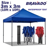 BRAVADO 10x10 Ft CANOPY CAMPING TENT Night Market Folding Canopy Full Set Full Iron Frame Night Mark