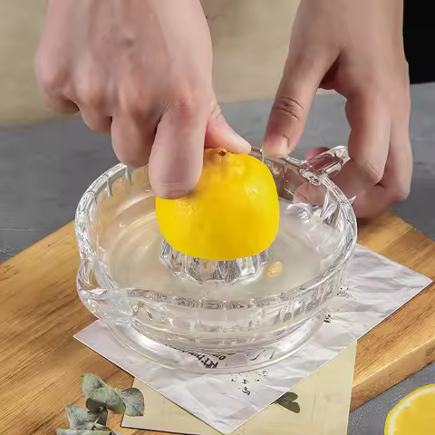 Multifunctional Glass Fruit Juice Squeezer Manual Lemon Juicer Citrus Orange And Grapefruit Juice Sq