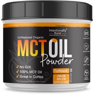Organic MCT Oil Powder - Zero Net Carbs & No Grit MCT Powder for Body & Brain - Vegan MCT Creamer fo