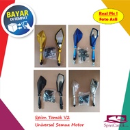 Kaca Spion Motor Variasi Tomok Lipat V2 Rizoma Nmax Beat Vario Mio Aerox Vixion PCX Scoopy Satria Fu