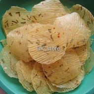 KICIMPRING ATAU OPAK SINGKONG ISI 500 GRAM MENTAH SARI BAWANG/kicimpring khas bandung/keripik singko