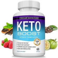 Keto Boost Diet Pills Ketosis Supplement - Natural Exogenous Keto Formula Supports Energy & Focus, A