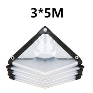 Thickened Plastic PE Film Transparent Rainproof Cloth Tarpaulin Garden Balcony Waterproof Tarp Cover