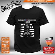 T-shirt bimmer m3 e30 e34 e36 e46 e38 e90 series 7 automotive t-shirt automotive t-shirt car racing 