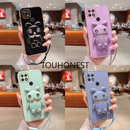 Casing Oppo A15 Case Oppo A15S Case Oppo A35 Case Oppo A54 Case Oppo A74 Case Oppo Reno 5F Case Oppo A52 A72 A92 Case Oppo A93 A94 A95 Case Oppo Reno5 Lite Case Oppo F19 Pro F19S Case New Cute Rabbit Bracket Mobile Phone Cover Case With Rope