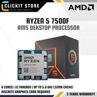 AMD RYZEN™ 5 7500F (Bulk Pack / Tray Unit) CPU Processor | 6 Cores 12 Threads| Up to 5.0 Ghz