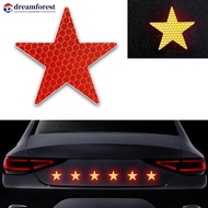 DREAMFOREST 6Pcs Car Reflective Sticker Star Shape Self Adhesive Safety Warning for Truck Motorcycle